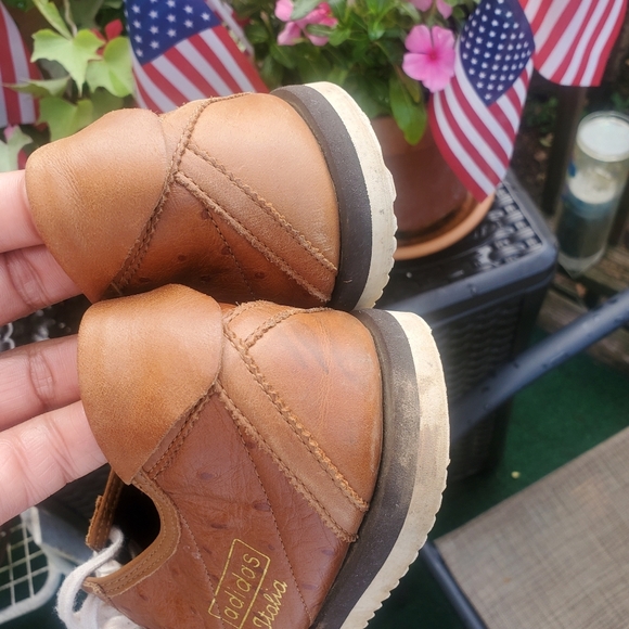 "Adidas Italia 2008 Premium Ostrich Leather | Rare Retro Sneakers" Mens size 12 - Picture 14 of 16